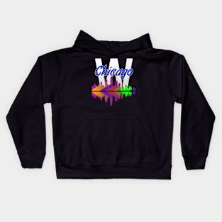 Chicago Skyline with W Kids Hoodie